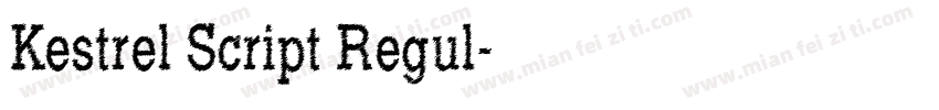 Kestrel Script Regul字体转换